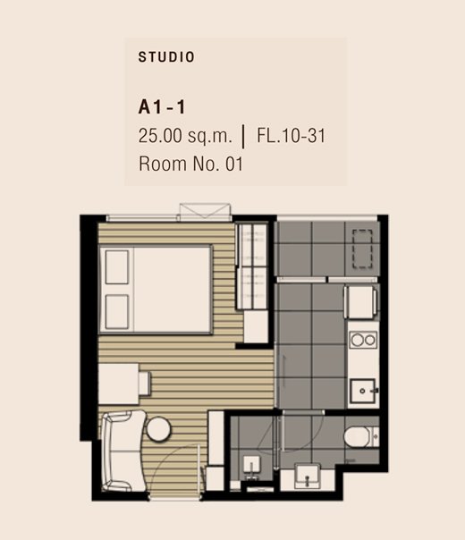 STUDIO | A1-1 | 25.00 sq.m.